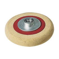 Backed fleece felt pad Flex with threaded flange M14 175 mm